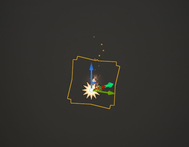 Example of outline for particles that will create fire.