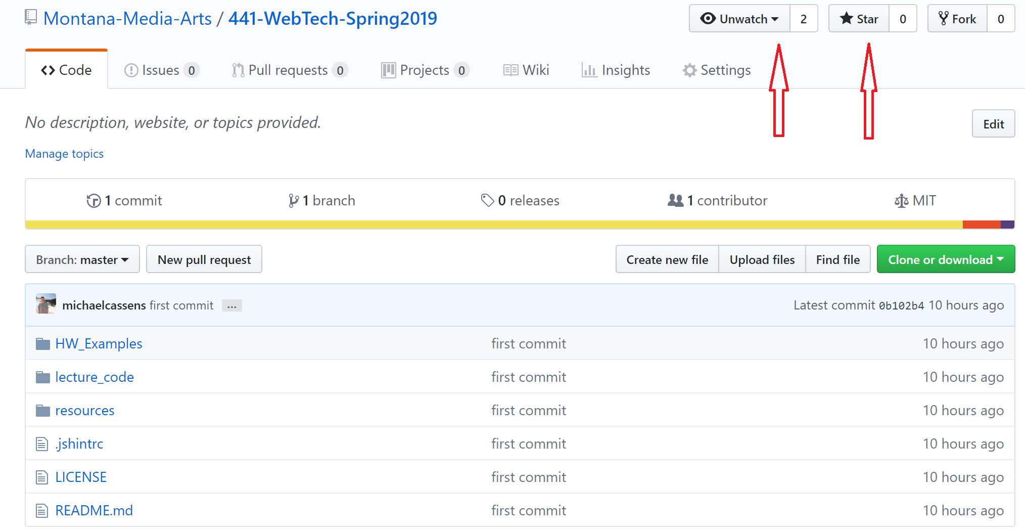 Follow and Star Repositories on GitHub.com