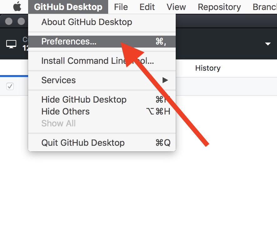 GitHub Desktop Preferences