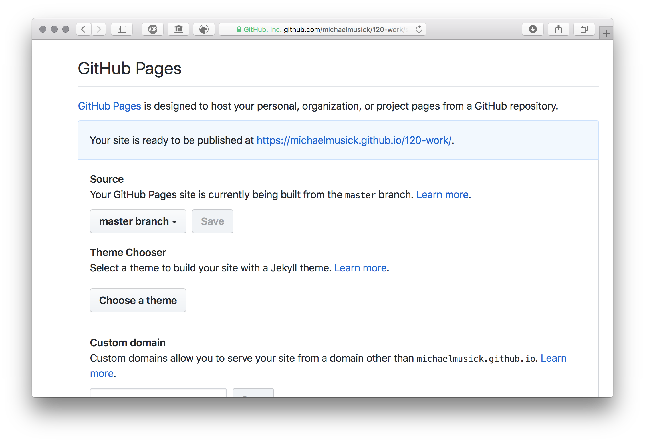 GitHub, ready to publish