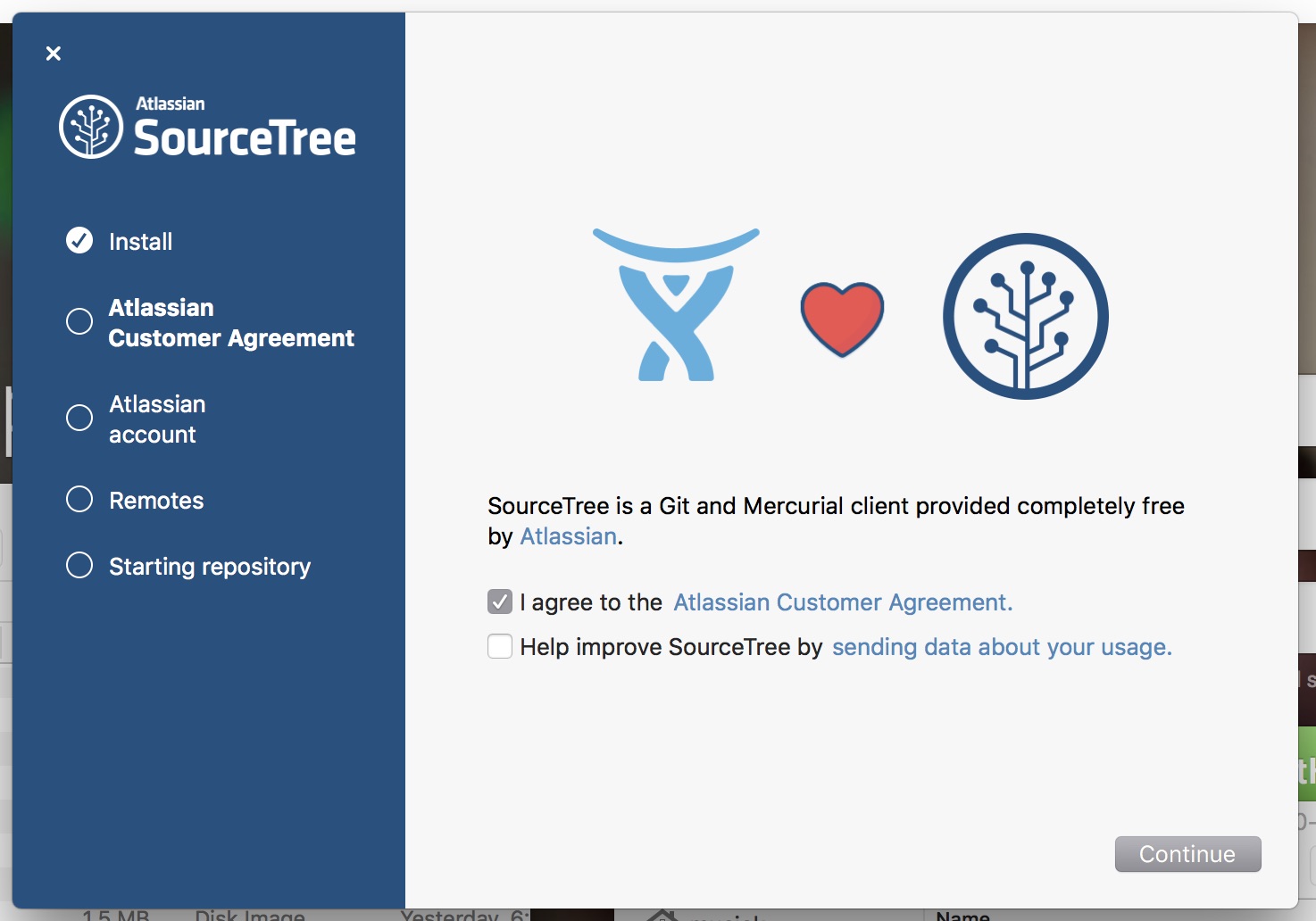 SourceTree Setup Screen; 1