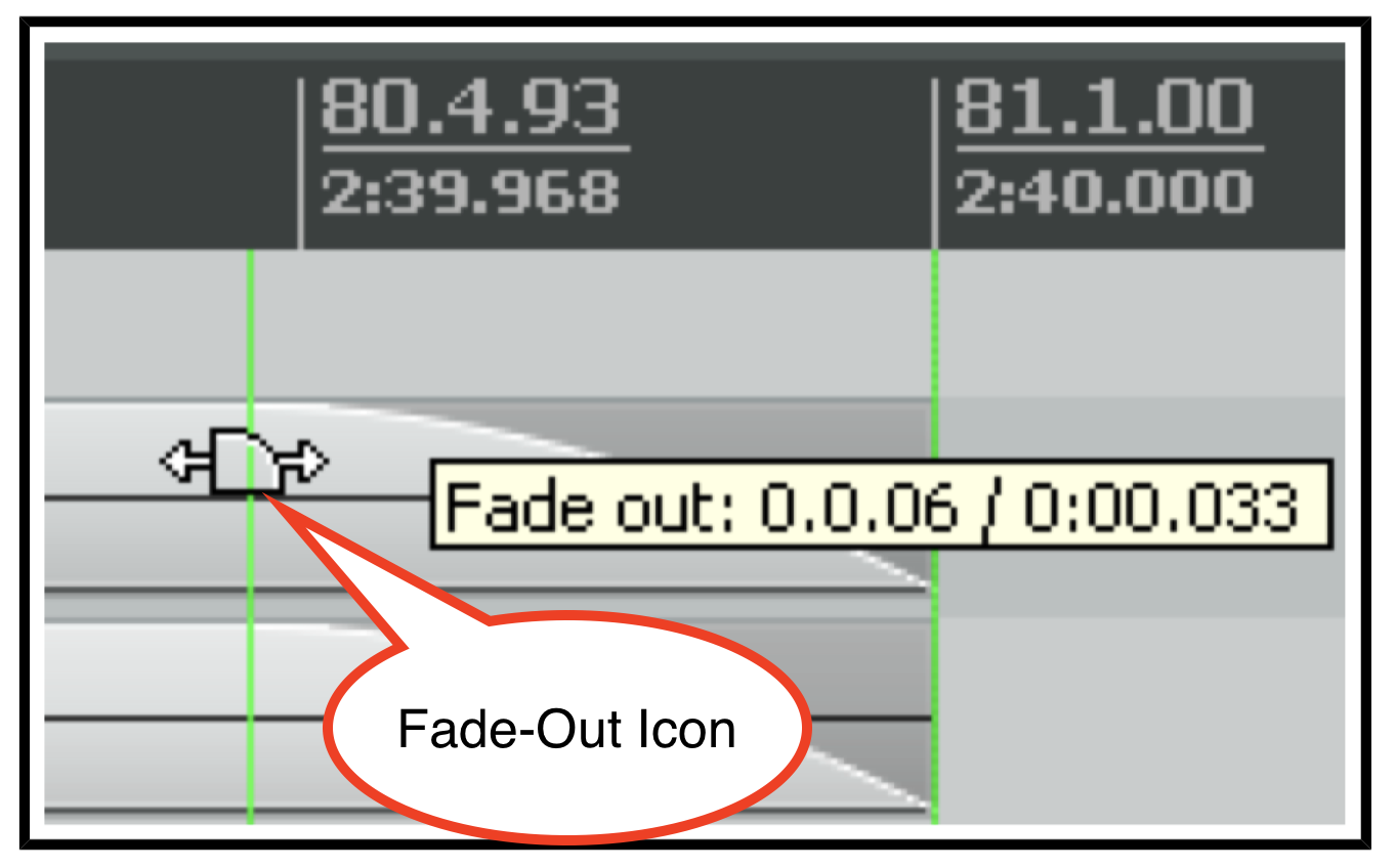 Example of fade-out mouse pointer icon
