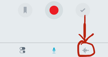 My Recordings button is circled