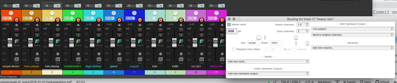 Lower each fader to -6dBFS