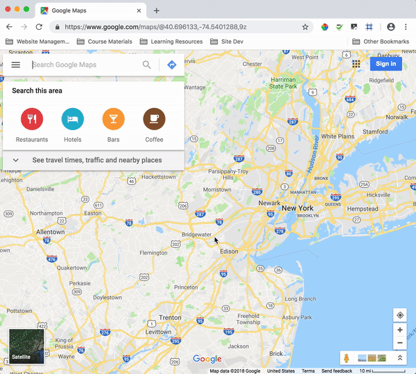 Image showing the “embed map” option from Google Maps